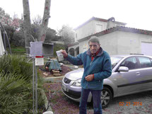 21-02-2014 : dépose des capteurs au point de prélèvement P6