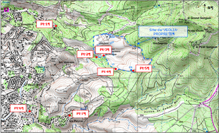 Carte des points de prélevements atmosphériques sur capteurs passifs (Radiello)